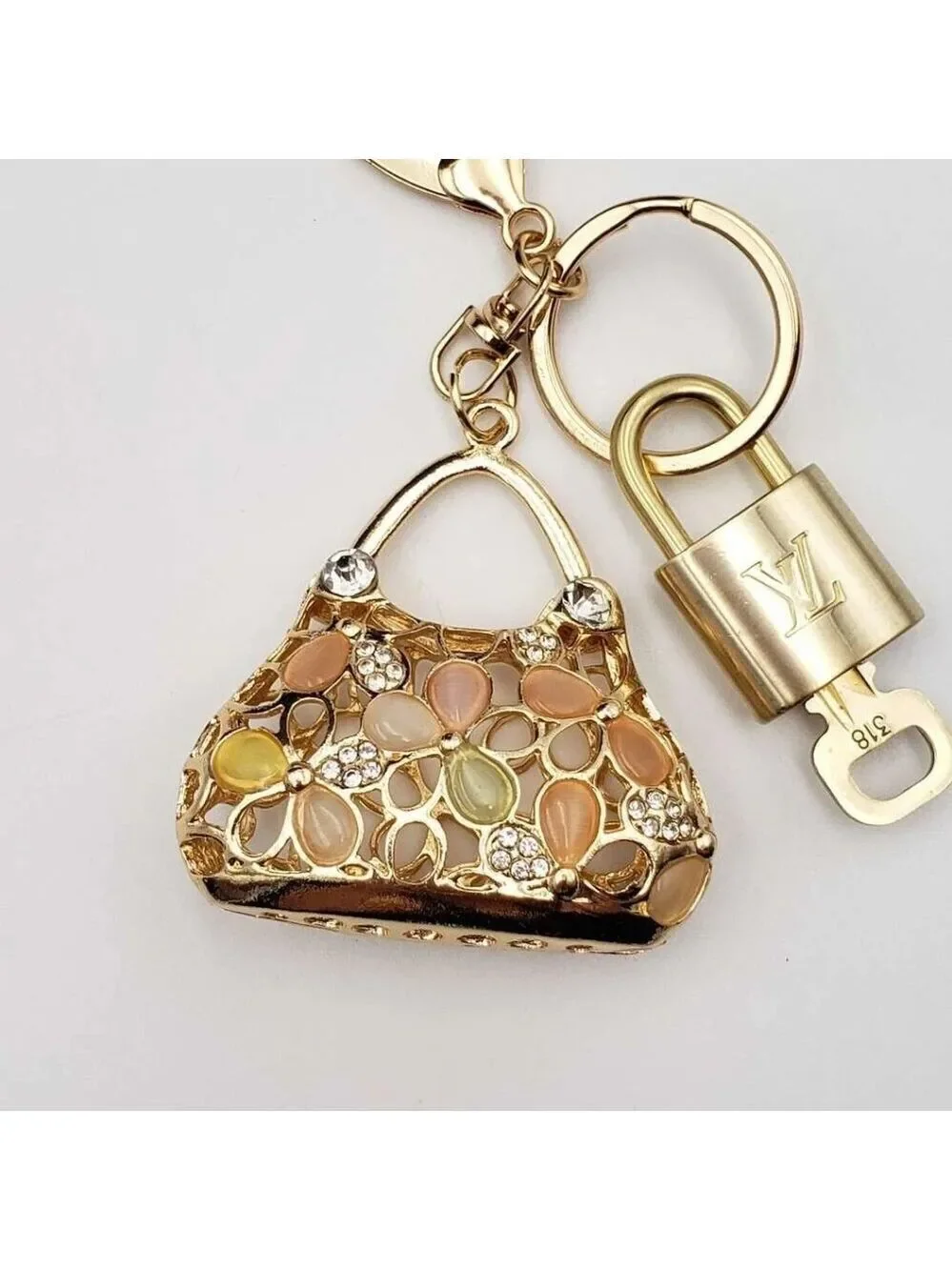 Authentic Louis Vuitton Lock & Key with unbranded Bagcharm, Keycharm, Keychain